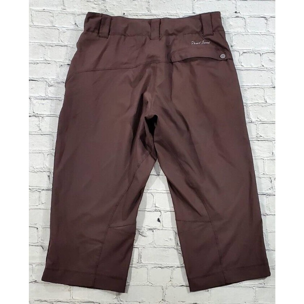 Pearl Izumi Cycling Capri Pants Brown Flat Front Straight Leg WOMENS SZ LARGE - Picture 6 of 7